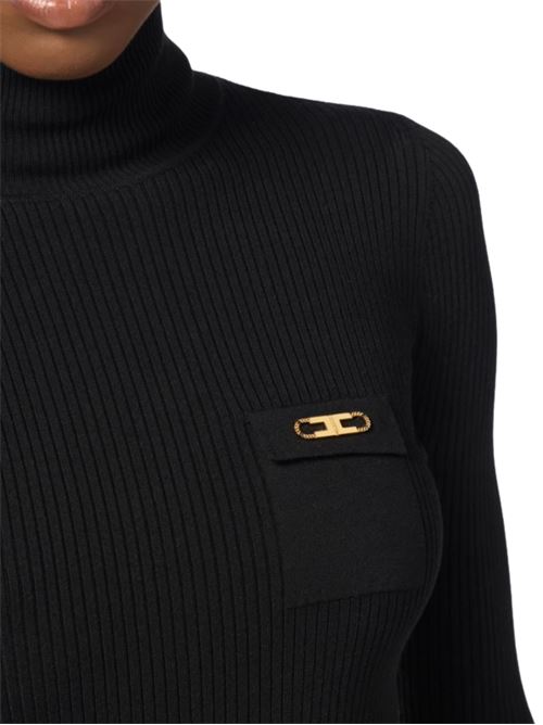 Maglia nera in lyocell Elisabetta Franchi | MK11B56E2110